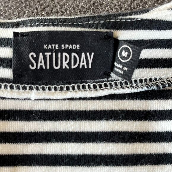 Kate Spade Saturday Black and White Striped Fit and Flare Dress - Picture 5 of 5